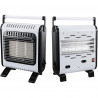 Печка за отопление газ+електричество Elite EGERH-1422, 3800W, 2 степени, Пиезоелектрическо запалване, ODS и FFD системи, До 15 л, Колелца, Бял/черен