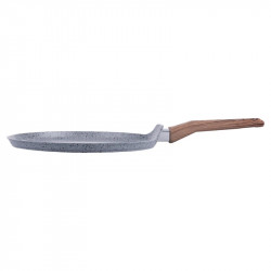Тиган за палачинки Galileo Carrara SChef 2191315, 28 см, 5 слоя, Керамично покритие, Без PFAS и PTFE, Индукция, Светъл гранит/кафяв