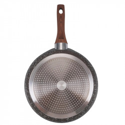 Тиган за палачинки Galileo Dakota SChef 5916655, 28 см, Незалепващ, Без PFOA и никел, Индукция, Тъмен гранит/кафяв