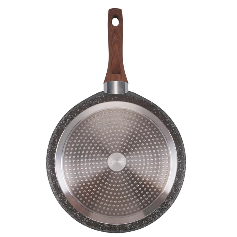 Тиган за палачинки Galileo Dakota SChef 5916655, 28 см, Незалепващ, Без PFOA и никел, Индукция, Тъмен гранит/кафяв