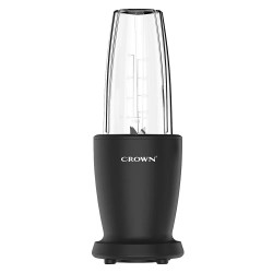 Блендер Crown CTB-1000, 300W, 4 остриета, 3 чаши с капаци - 300/480/540 мл, Pulse, Черен