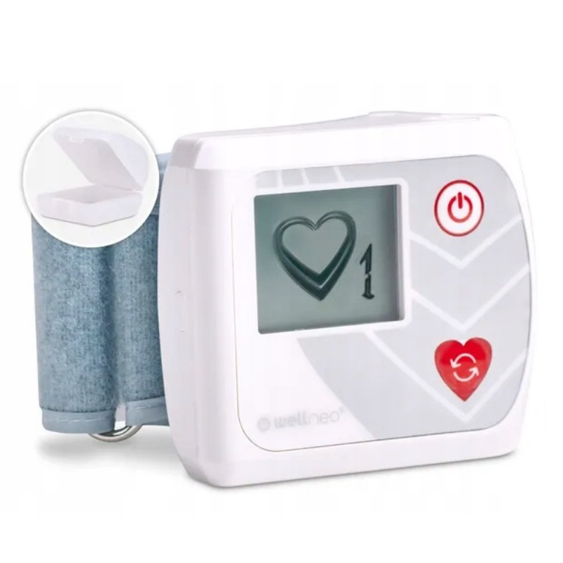 Апарат за регулиране на кръвно налягане Wellneo Cardio, Електрически импулси, 2 програми, Китка/крак, Бял