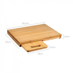 Комплект 3 бр дъски за рязане Kesper 58360, Бамбук, Отделение за съхранение, 39.2x30 см, Кафяв