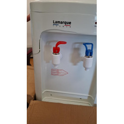 Преоценено: Диспенсър за вода Lamarque WDE-3512, 70-630W, Затопляне 5 л/ч, Охлаждане 0.7 л/ч, Електронен, Горно зареждане, Индикатор, Бял