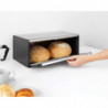 Преоценено: Кутия за хляб Brabantia Fall Front 107852, 18 л, 46.5х25 см, Стенен монтаж, Без пръстови отпечатъци, Инокс/Мат