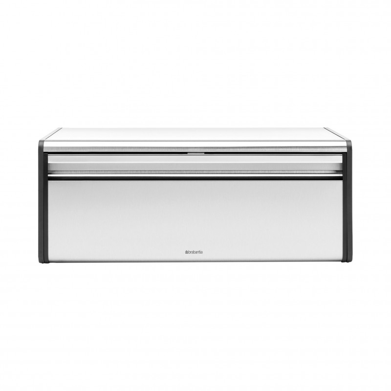 Преоценено: Кутия за хляб Brabantia Fall Front 107852, 18 л, 46.5х25 см, Стенен монтаж, Без пръстови отпечатъци, Инокс/Мат
