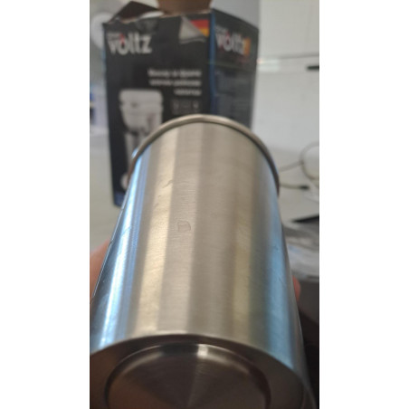 Преоценено: Фрапе миксер Oliver Voltz OV51163E, 100W, Чаша от неръждаема стомана с капацитет 450 мл, 2 скорости, Стоманена бъркалка, Син