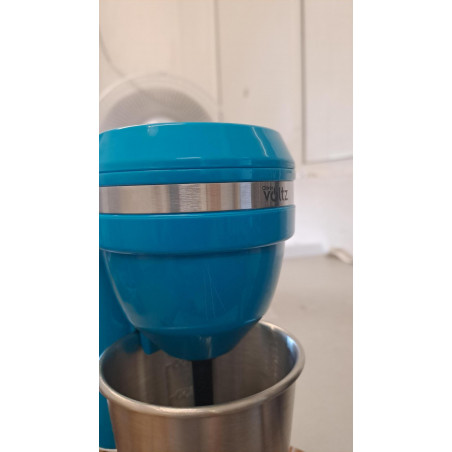 Преоценено: Фрапе миксер Oliver Voltz OV51163E, 100W, Чаша от неръждаема стомана с капацитет 450 мл, 2 скорости, Стоманена бъркалка, Син