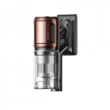 Преоценено: Вертикална прахосмукачка Dreame Essential V30 VVV17B, 880W, 30000 Pa, 90 мин, 0.6 л, HEPA H14, OmniX™ 2.0, Разпознаване на замърсявания, Сгъваема, Черен/бронз