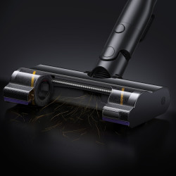 Преоценено: Вертикална прахосмукачка Dreame Essential V30 VVV17B, 880W, 30000 Pa, 90 мин, 0.6 л, HEPA H14, OmniX™ 2.0, Разпознаване на замърсявания, Сгъваема, Черен/бронз