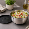 Комплект 3 бр купи за смесване с капак Kesper 90898, 700/1.1/1.5 л, Неръждаема стомана, Мерителна скала, Широк ръб, Нехлъзгащо се дъно, Инокс