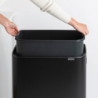 Преоценено: Кош за боклук Brabantia Bo Touch Hi 1001260, 60 л, Повдигнат, Плавно и безшумно отваряне, Черен мат