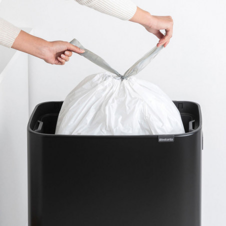 Преоценено: Кош за боклук Brabantia Bo Touch Hi 1001260, 60 л, Повдигнат, Плавно и безшумно отваряне, Черен мат