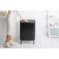 Преоценено: Кош за боклук Brabantia Bo Touch Hi 1001260, 60 л, Повдигнат, Плавно и безшумно отваряне, Черен мат