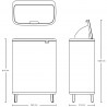 Преоценено: Кош за боклук Brabantia Bo Touch Hi 1001260, 60 л, Повдигнат, Плавно и безшумно отваряне, Черен мат