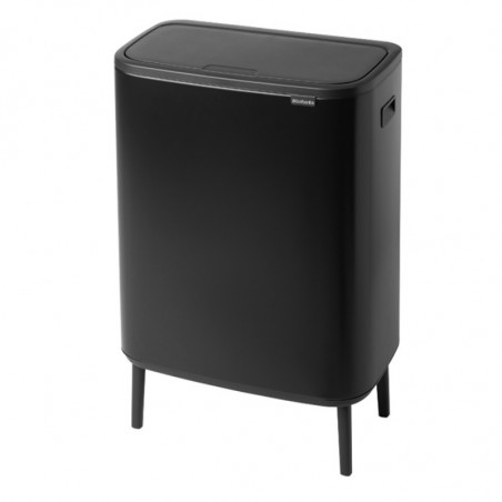 Преоценено: Кош за боклук Brabantia Bo Touch Hi 1001260, 60 л, Повдигнат, Плавно и безшумно отваряне, Черен мат