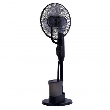 Преоценено: Вентилатор Elite EFM-0357R, 70W, 40 см, 2.8 л, 3 скорости, 3 режима, 3 перки, Eнергоспестяващ, Водна мъгла, Черен