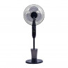 Преоценено: Вентилатор Elite EFM-0357R, 70W, 40 см, 2.8 л, 3 скорости, 3 режима, 3 перки, Eнергоспестяващ, Водна мъгла, Черен