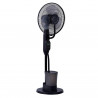 Преоценено: Вентилатор Elite EFM-0357R, 70W, 40 см, 2.8 л, 3 скорости, 3 режима, 3 перки, Eнергоспестяващ, Водна мъгла, Черен