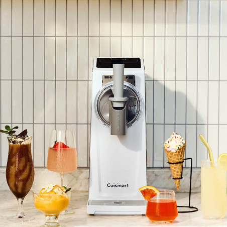 Преоценено: Машина за сладолед 6в1 Cuisinart Frost Fusion Ice Cream & Slushie ICE201E, 170W, 1.6 л, Интелигентно дозиране, Поддържане на темп, Компресор, Бял