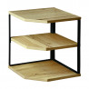 Ъглова етажерка Kesper 27833, MDF, 3 нива, 28х26 см, До 10 кг, Черен/дървесен
