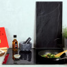 Комплект 2 брпротектори за плот Kesper 37523, 50х28.5 см, Стъкло, Черен/шисти