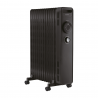 Маслен радиатор KUMTEL KUM-1240S, 2500W, 13 ребра, 3 степени, Регулируем термостат, Колелца, Черен