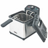 Мини фритюрник Oliver Voltz OV51980CG, 1000W, 1.2 л, 0-190°C, Неръждаема стомана, Светлинни индикатори, Инокс/черен