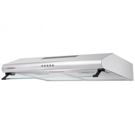 Абсорбатор Crown HCX 621 IX, Клас D, 130W, 500 м³/ч, 3 степени, 72 dB, LED осветление, Миещ се алуминиев филтър, Инокс