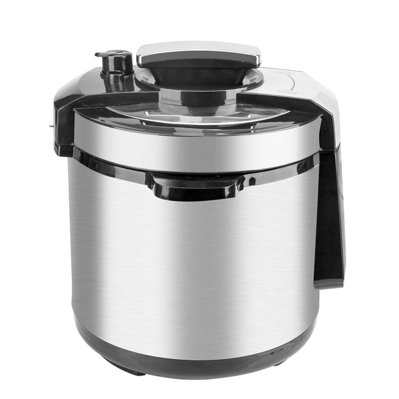Мултикукър под налягане NostroLux NL51985H6, 1000W, 6 л, 70 kPa, Таймер 24 ч, 15 програми, Голям LED дисплей, Сензорно управление, Инокс