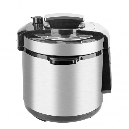 Мултикукър под налягане NostroLux NL51985H6, 1000W, 6 л, 70 kPa, Таймер 24 ч, 15 програми, Голям LED дисплей, Сензорно управление, Инокс