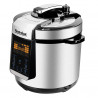 Мултикукър под налягане NostroLux NL51985H6, 1000W, 6 л, 70 kPa, Таймер 24 ч, 15 програми, Голям LED дисплей, Сензорно управление, Инокс
