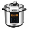 Мултикукър под налягане NostroLux NL51985H6, 1000W, 6 л, 70 kPa, Таймер 24 ч, 15 програми, Голям LED дисплей, Сензорно управление, Инокс