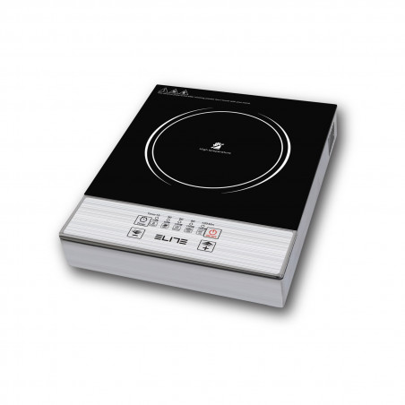 Единичен инфрачервен котлон Elite EFP-1295TU, 2200W, 20 см, Таймер, Стъклокерамика, Инокс