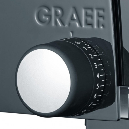 Колбасорезачка Graef SKS100, 170W, Острие 170 мм, Неръждаема стомана, Заключване за деца, Черен