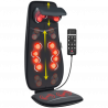 Шиацу масажна възглавница RENPHO Neck & Back Massage Cushion - S-, 48W, 4 зони, 3 степени, Загряване до 45°C, Регулируема, Дистанционно, Черен
