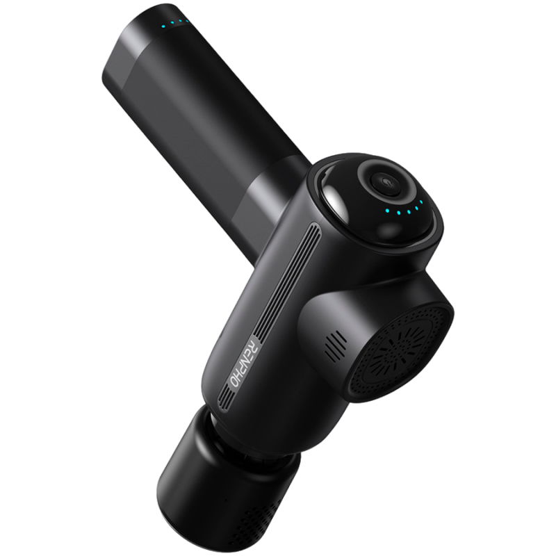 Масажен пистолет RENPHO Active ThermaCool Massage Gun, 15W, 150 мин, 5 скорости, 1800-3200 об/мин, 4 степени охлаждане/затопляне, Таймер, Компактен, Черен