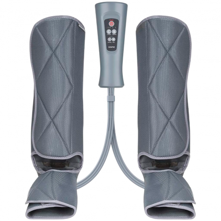 Компресионен масажор за крака RENPHO Foot & Calf Air Massager, 24W, Затопляне, 3 степени, Масажни режими, Памет, Топлинен индикатор, Защити, Сив