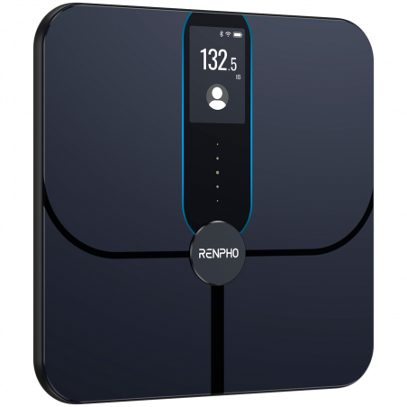 Смарт кантар RENPHO Smart WiFi, До 180 кг, 13 показателя, Разпознаване на потребител, Синхронизация с мобилни приложения, Биоимпедансен анализ, USB-C, Тъмносин
