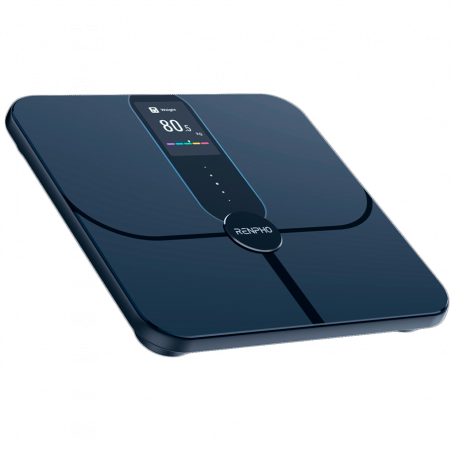 Смарт кантар RENPHO Smart WiFi, До 180 кг, 13 показателя, Разпознаване на потребител, Синхронизация с мобилни приложения, Биоимпедансен анализ, USB-C, Тъмносин