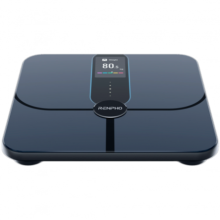 Смарт кантар RENPHO Smart WiFi, До 180 кг, 13 показателя, Разпознаване на потребител, Синхронизация с мобилни приложения, Биоимпедансен анализ, USB-C, Тъмносин