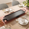 Тепаняки скара Swiss Haus Basel Premium SH-TP70, 1800W, 70х23 см, Керамично покритие, Термостат, Тавичка за мазнина, Без BPA и PFAS, Черен