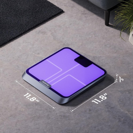 Смарт кантар RENPHO Elis Chroma, До 180 кг, 13 показателя, LED, RGB, Wi-Fi, Bluetooth, 8 профила, Разпознаване, Мобилно приложение, USB-C, Хром