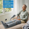 Компресионен масажор за крака RENPHO Foot & Calf Air Massager, 24W, Затопляне, 3 степени, Масажни режими, Памет, Топлинен индикатор, Защити, Сив