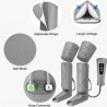 Компресионен масажор за крака RENPHO Foot & Calf Air Massager, 24W, Затопляне, 3 степени, Масажни режими, Памет, Топлинен индикатор, Защити, Сив