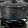 Тенджера Swiss Haus SH-MC24B, 4.3 л, 24 см, Sapphire-керамично покритие, Фурна до 220°C, Индукция, Черен