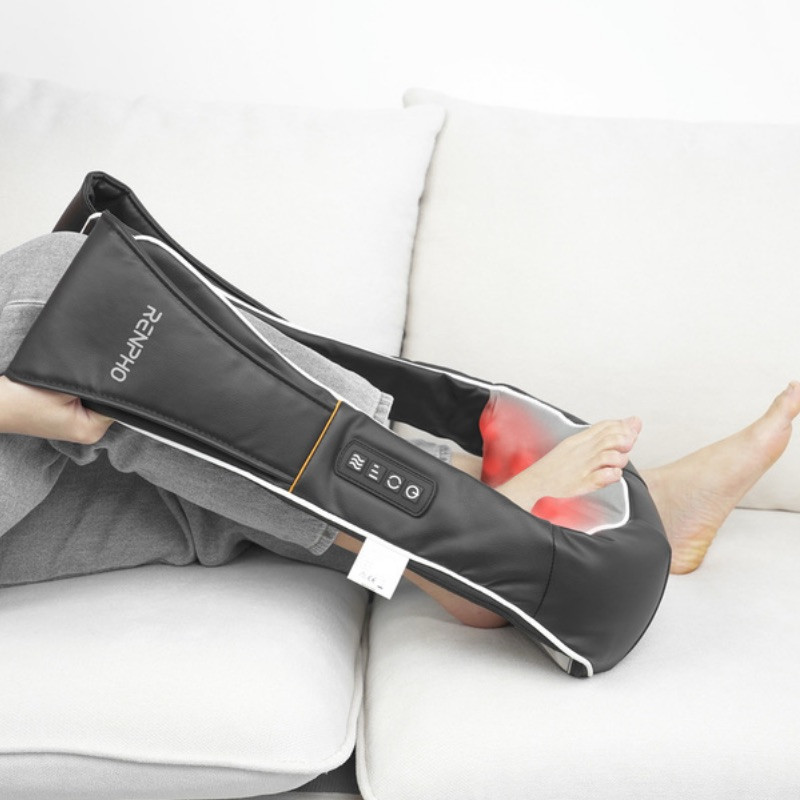 Шиацу масажор RENPHO U-Neck 1, 24W, 8 глави, 2 посоки, 3 интензитета, Загряване до 47°C, PU кожа+дишаща материя, Черен