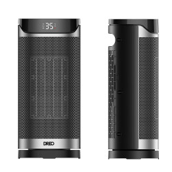 Вентилаторна печка DREO Solaris 619, 2000W, 20 м2, PTC, 5 режима, 8-степенна защита, Таймер, Дистанционно управление, 70° завъртане, 5-35°C, Черен/сив