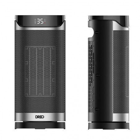 Вентилаторна печка DREO Solaris 619, 2000W, 20 м2, PTC, 5 режима, 8-степенна защита, Таймер, Дистанционно управление, 70° завъртане, 5-35°C, Черен/сив