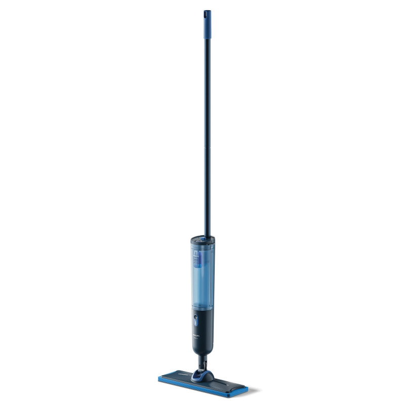 Електрически моп Philips OneUp 3000 XV3101/01, 50 мин, 50 м2, 312/270 мл, 360° глава, LED индикатор, USB-C зареждане, Син